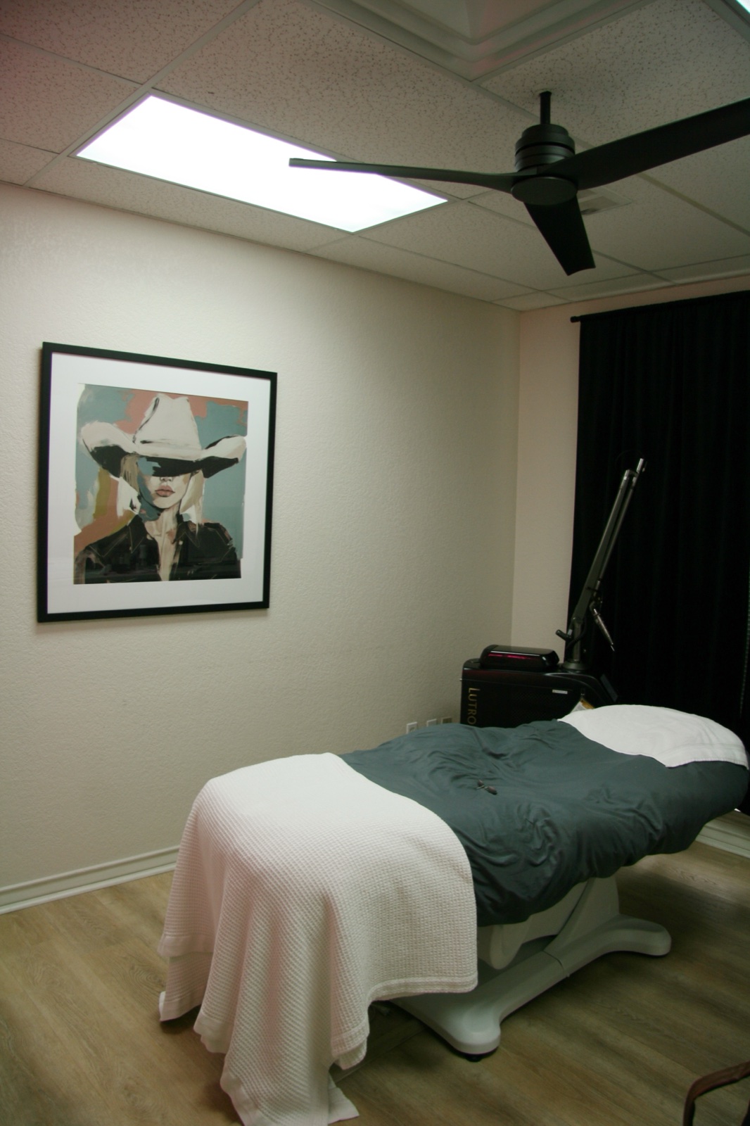 The calm, light-filled Bespoke treatment room where wellness visits take place